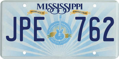 MS license plate JPE762