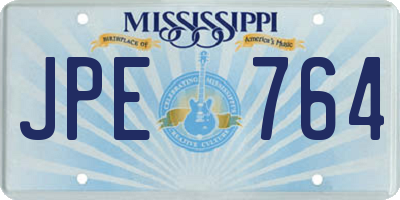 MS license plate JPE764