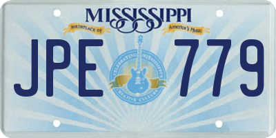 MS license plate JPE779