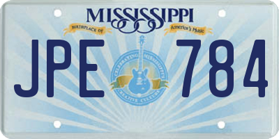 MS license plate JPE784