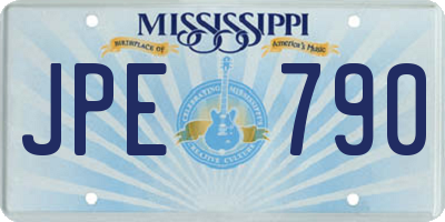 MS license plate JPE790