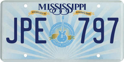 MS license plate JPE797