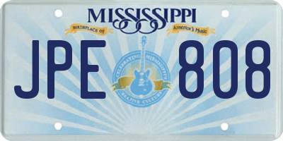 MS license plate JPE808