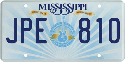 MS license plate JPE810