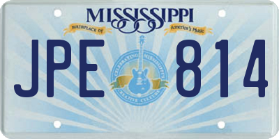 MS license plate JPE814