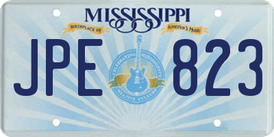 MS license plate JPE823