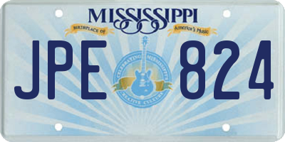 MS license plate JPE824