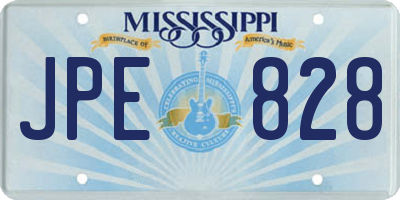 MS license plate JPE828