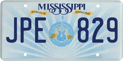 MS license plate JPE829