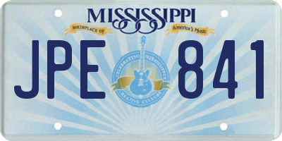 MS license plate JPE841