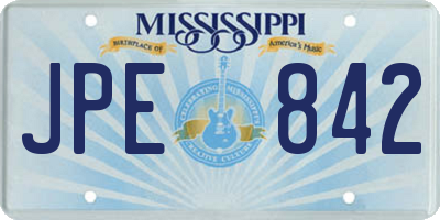 MS license plate JPE842