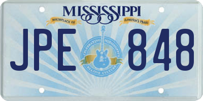 MS license plate JPE848