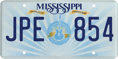 MS license plate JPE854