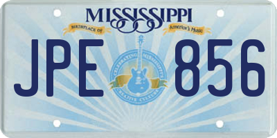 MS license plate JPE856
