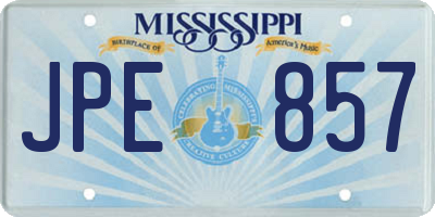 MS license plate JPE857