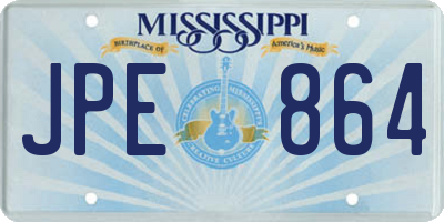 MS license plate JPE864