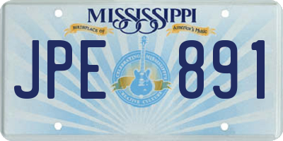 MS license plate JPE891