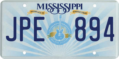 MS license plate JPE894