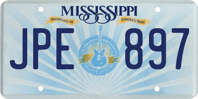 MS license plate JPE897