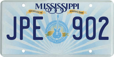 MS license plate JPE902