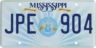 MS license plate JPE904