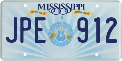 MS license plate JPE912