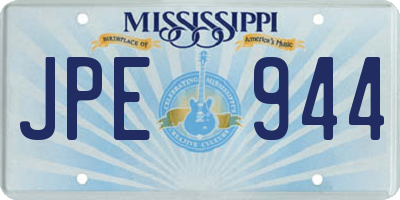 MS license plate JPE944