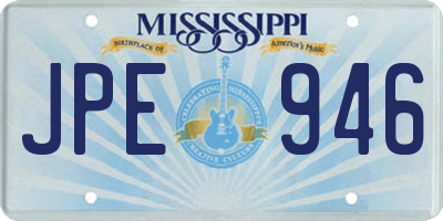 MS license plate JPE946