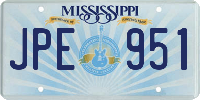 MS license plate JPE951