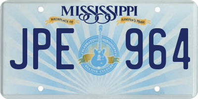 MS license plate JPE964