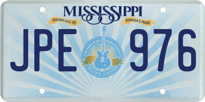MS license plate JPE976