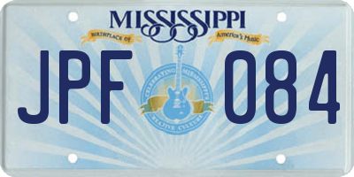 MS license plate JPF084