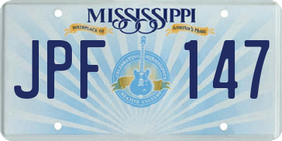 MS license plate JPF147