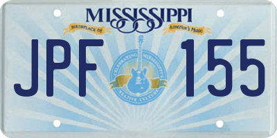 MS license plate JPF155