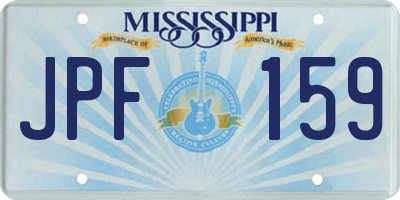 MS license plate JPF159