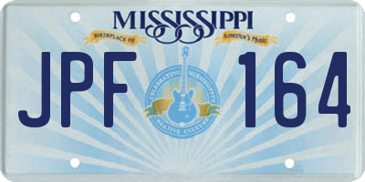 MS license plate JPF164