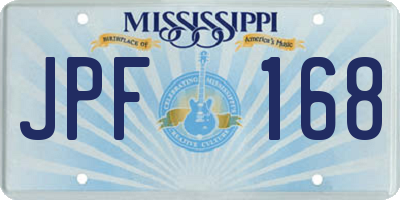 MS license plate JPF168