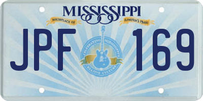 MS license plate JPF169