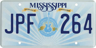 MS license plate JPF264