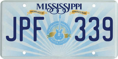 MS license plate JPF339
