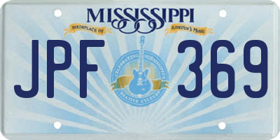MS license plate JPF369