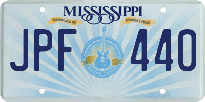MS license plate JPF440
