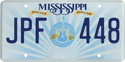 MS license plate JPF448