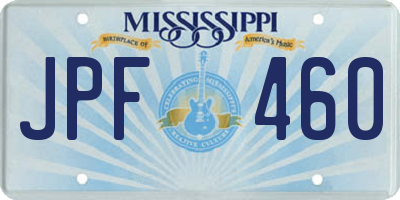 MS license plate JPF460
