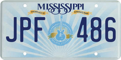 MS license plate JPF486