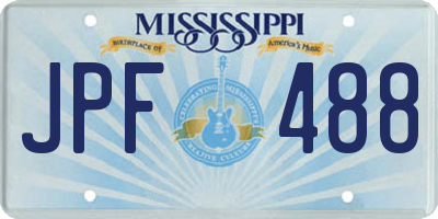 MS license plate JPF488