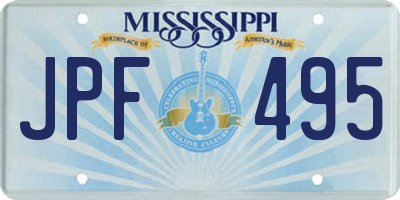 MS license plate JPF495