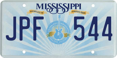 MS license plate JPF544