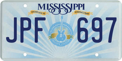 MS license plate JPF697