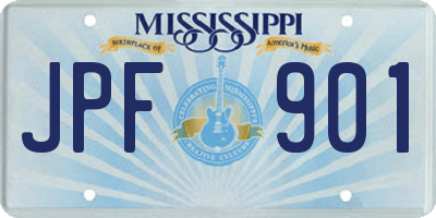 MS license plate JPF901